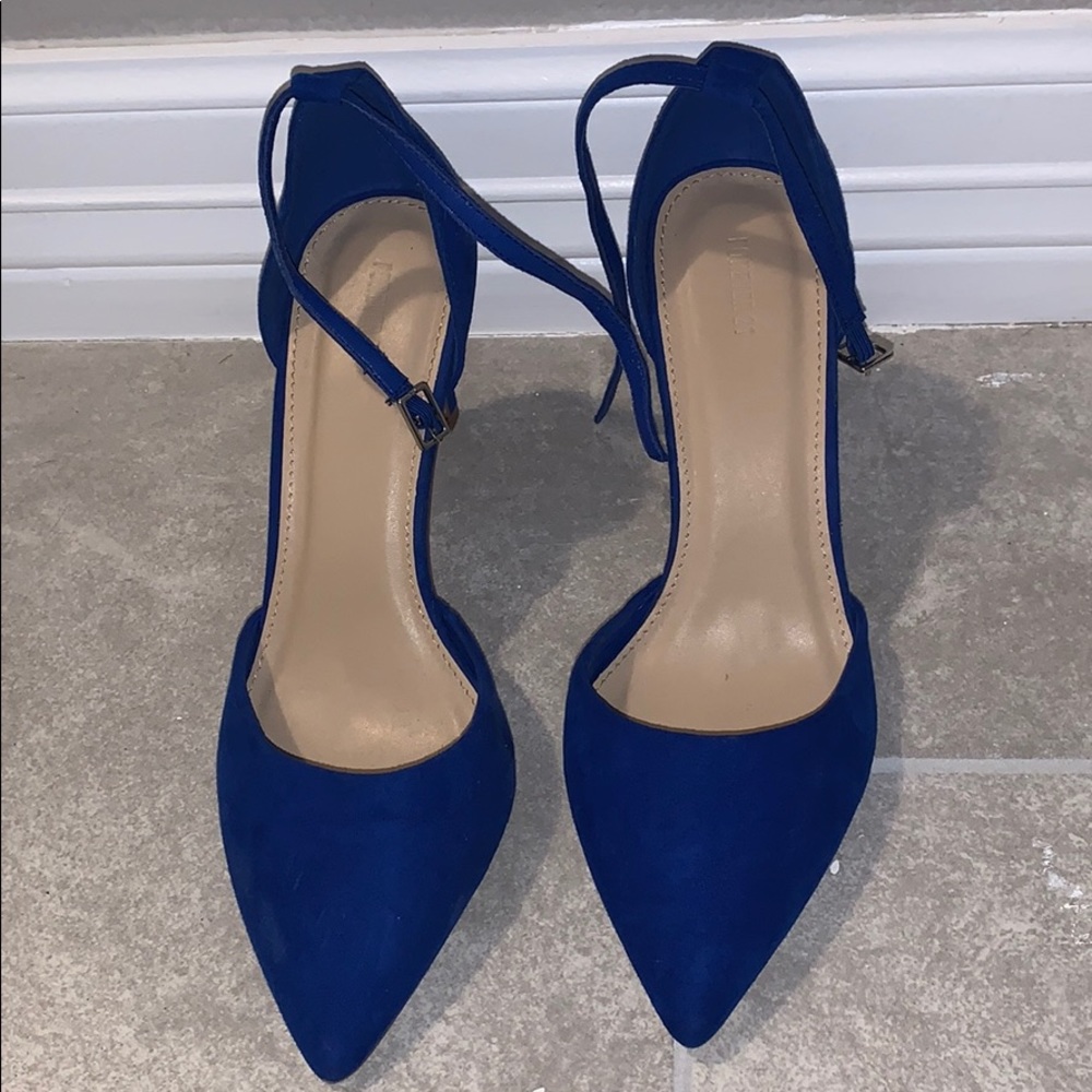 Blue Velvety suede like shoes